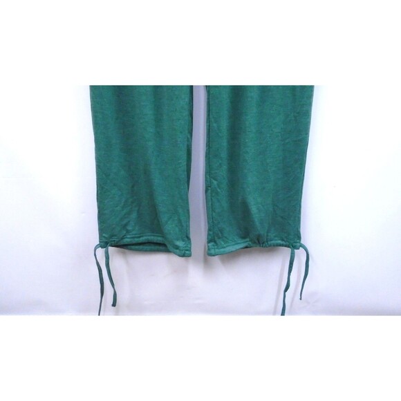 Halara Womens High Waisted Crossover Jogger Pant Size M Green Wide Leg Tie Ankle - Picture 4 of 9